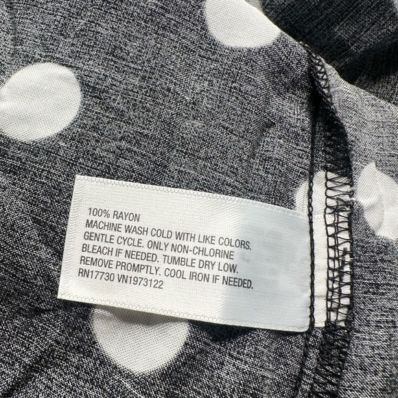 Ava & Viv Dress Womens 1X (18) Black White Polka Dots Midi Dress With Pockets - Picture 10 of 10